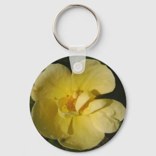 Wild Yellow Rose Key Ring