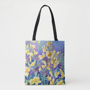 "Wild Yellow Sweet Peas" Shoulder Tote Bag
