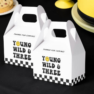 Wild Young and Three Boy 3rd Birthday Favour Box