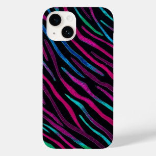 Wild Zebra Neon-Noir Case-Mate iPhone 14 Case