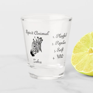 Wild Zebra Spirit Animal Shot Glass