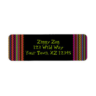 Wild Zig-Zags Return Address Label