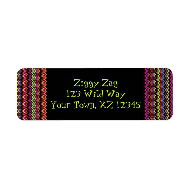 Wild Zig-Zags Return Address Label (Front)