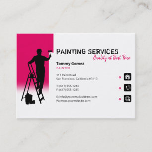 Wildberry Painting Services Painter at work Business Card