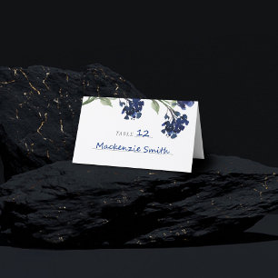 Wildbloom   Classic Blue Bohemian Garden Flowers Place Card