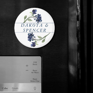 Wildbloom Classic Blue Bohemian Garden Wedding Magnet