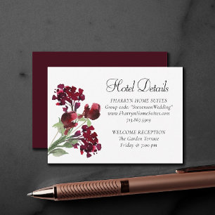 Wildbloom   Crimson Red Bohemian Accommodations Enclosure Card