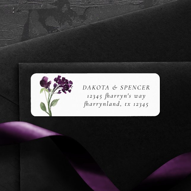 Wildbloom | Deep Purple Bohemian Return Address Label (Creator Uploaded)