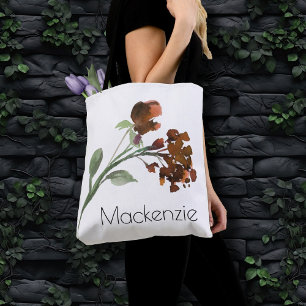 Wildbloom   Terracotta Orange Bohemian Custom Tote Bag