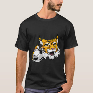 Wildcat Bobcat Lynx Cougar Soccer Byll Cartoon Cha T-Shirt