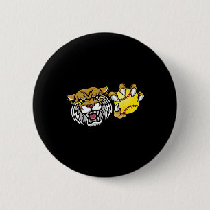 Wildcat Bobcat Lynx Cougar Softll Ll Cartoon Chara 6 Cm Round Badge