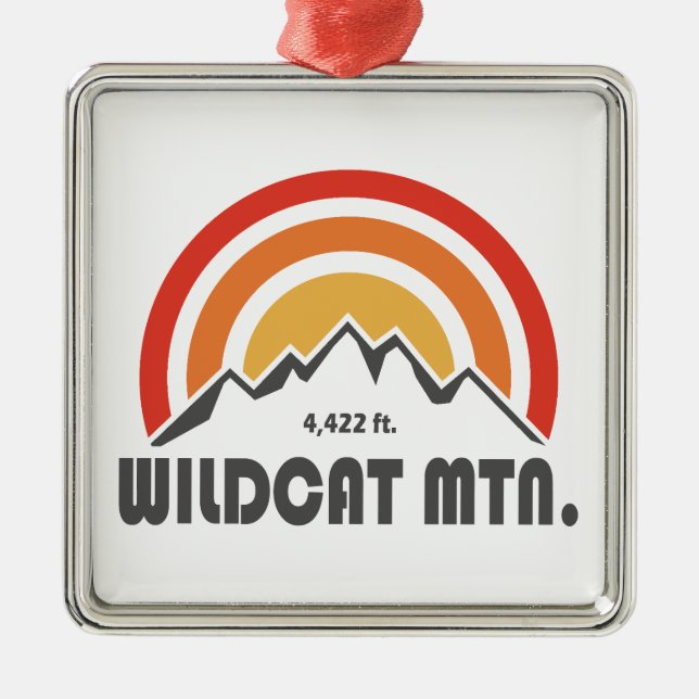 Wildcat Mountain New Hampshire Metal Ornament (Front)