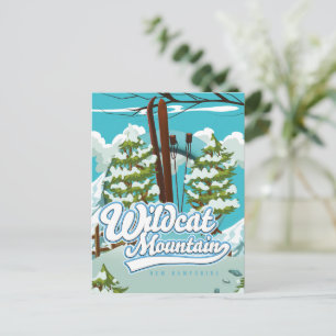 Wildcat Mountain New Hampshire Ski poster Postcard