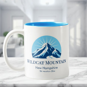 Wildcat Mountain New Hampshire ski resort souvenir Two-Tone Coffee Mug