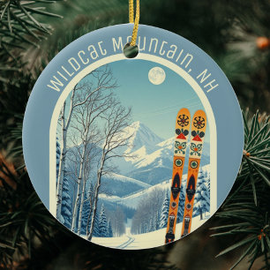 Wildcat Mountain New Hampshire ski souvenir Ceramic Ornament