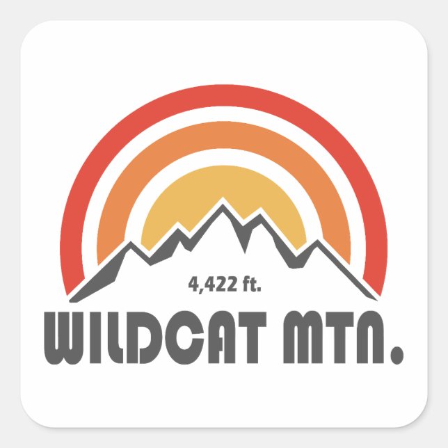 Wildcat Mountain New Hampshire Square Sticker (Front)