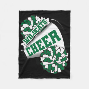 Wildcats Cheer Ck To School Cheerleading Spirit G  Fleece Blanket