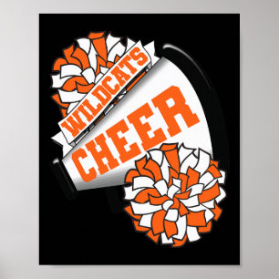 Wildcats Cheer Ck To School Cheerleading Spirit O  Poster