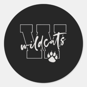 Wildcats classic round sticker