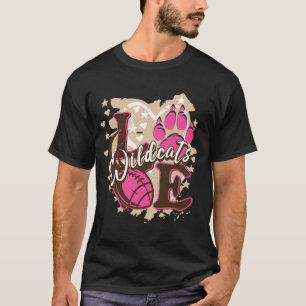 Wildcats Love Football Sports Typography Graphic T-Shirt