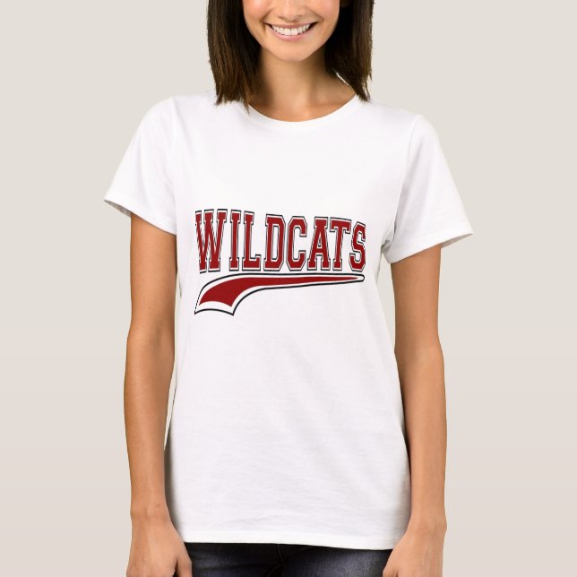 Wildcats Mascot (Deep Red) Shirt (Front)