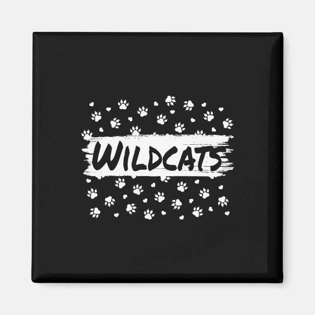 Wildcats Mascot School Spirit Back To School Footp Magnet (Front)