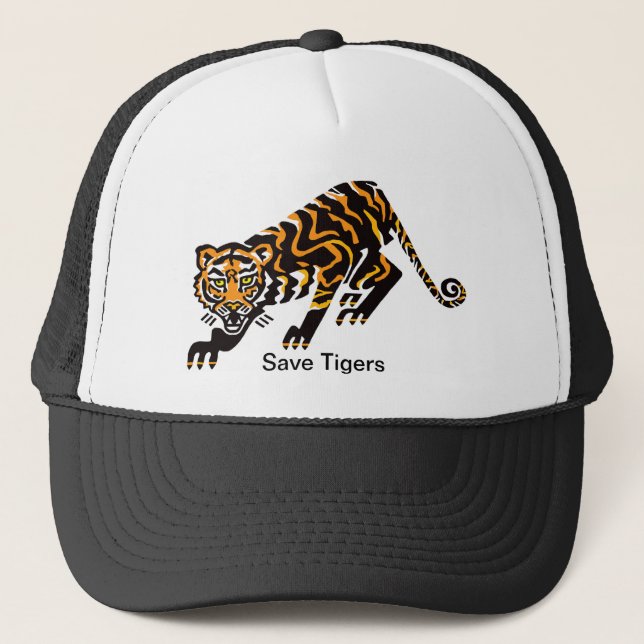 Wildcats - Save TIGERS - Conservation - Nature Trucker Hat (Front)