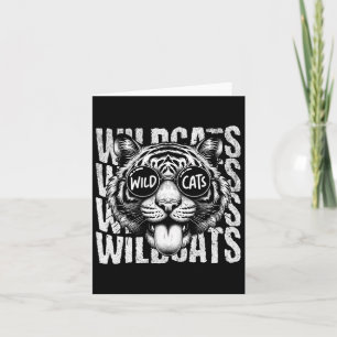Wildcats School Sports Fan Team Spirit Back To Sch Card