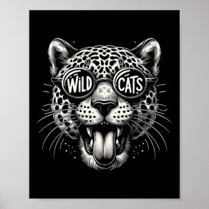 Wildcats School Sports Fan Team Spirit Back To Sch Poster