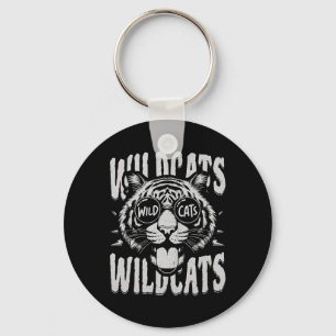 Wildcats School Sports Fan Team Spirit Ck To Schoo Key Ring