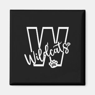 Wildcats School Sports Fan Team Spirit Football Ba Magnet