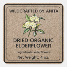 Wildcrafted Dried Elderflower Kraft Paper Style
