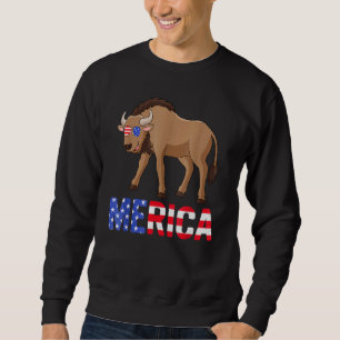 Wildebeest 4th Of July Merica Wear Sunglasses Amer Sweatshirt