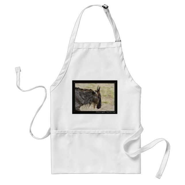 Wildebeest migraton (gnu) Kenya safari bbq aprons (Front)