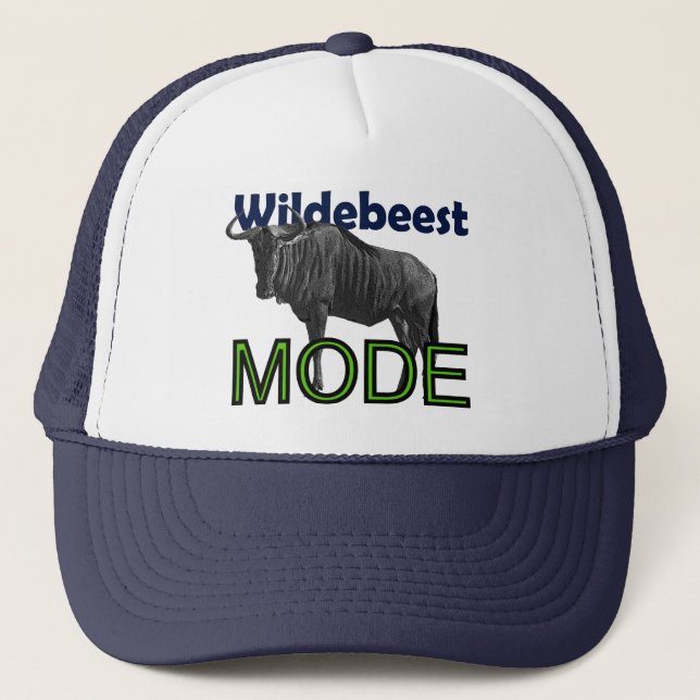 Wildebeest Mode Trucker Hat (Front)