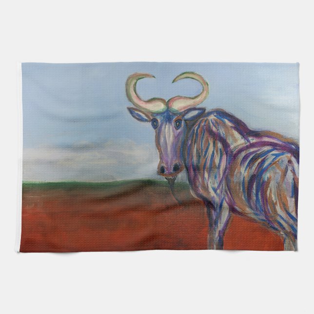 Wildebeest Tea Towel (Horizontal)