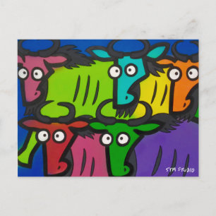 WILDEBEESTS GRAFFITI Postcard