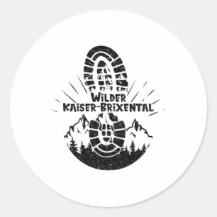 Wilder Kaiser-brixental Tyrol Austria Vacation Hik Classic Round Sticker