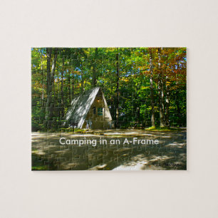 Wilderness A-Frame Camping at Campground Jigsaw Puzzle