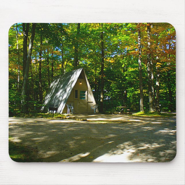 Wilderness A-Frame Camping at Campground Mouse Pad (Front)