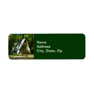 Wilderness A-Frame Camping at Campground Return Address Label
