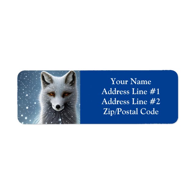 Wilderness Artic Fox Return Address Label (Front)