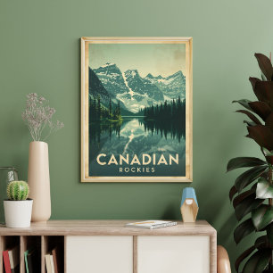 Wilderness Awaits – Vintage Canadian Rockies  Poster