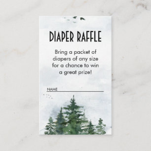 Wilderness Baby Shower Diaper Raffle Insert