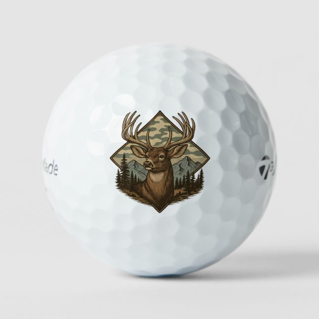 Wilderness Buck Camo Golf Ball (Front)