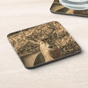 wilderness Camouflage outdoorsman whitetail deer Coaster