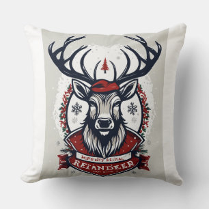 Wilderness Emblem Deer Christmas Pillow