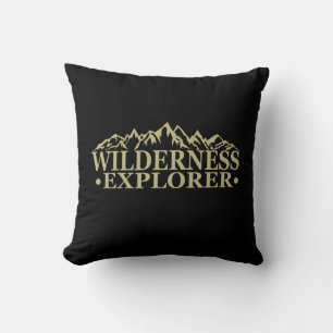 Wilderness explorer mountain landscape nature cushion