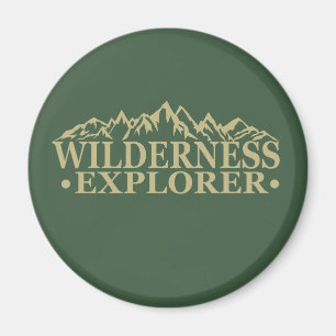 Wilderness explorer outdoor hiking hikers hike magnet
