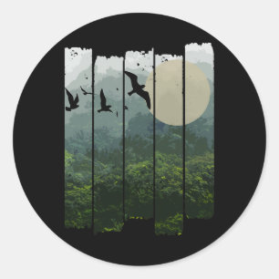 Wilderness Forest Outdoor Nature  Classic Round Sticker